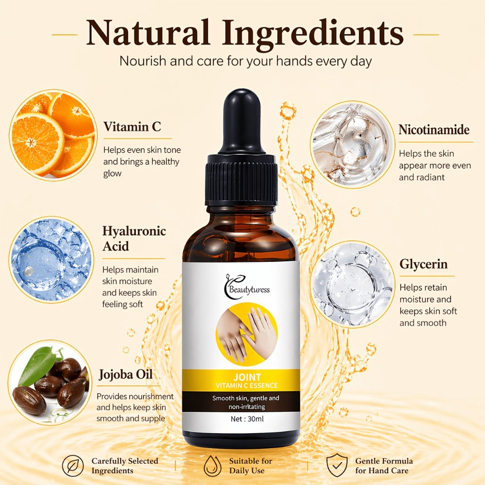 Face Serum Vitamin C Two-Bottle Set with Light Beige Liquid Texture and Amber Dropper Packaging