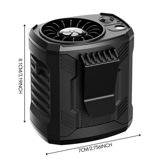USB Rechargeable Clip-on Car Fan Mini Portable Quiet Cooling Fan Adjustable Speed Flexible Tripod Design for Car Seat Sun Visor Truck SUV Treadmill Travel Black