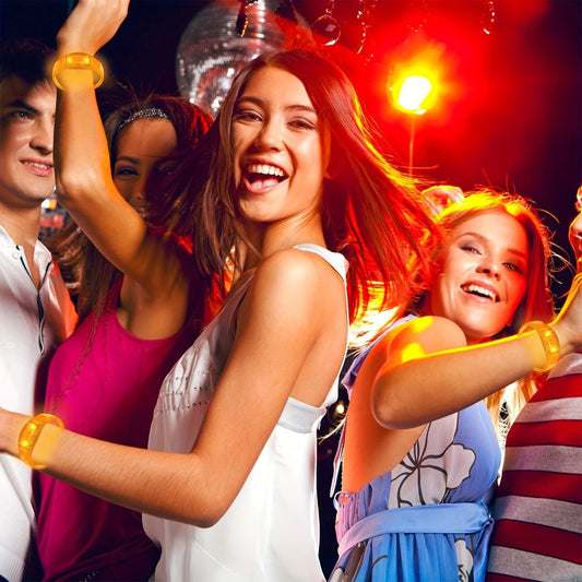 Sound Activated Light Up Bracelets Bulk 20/50 Pcs Glow Wristbands Voice Controlled Flashing LED Bracelet for Concerts Rave Party Events Festival Accessories
