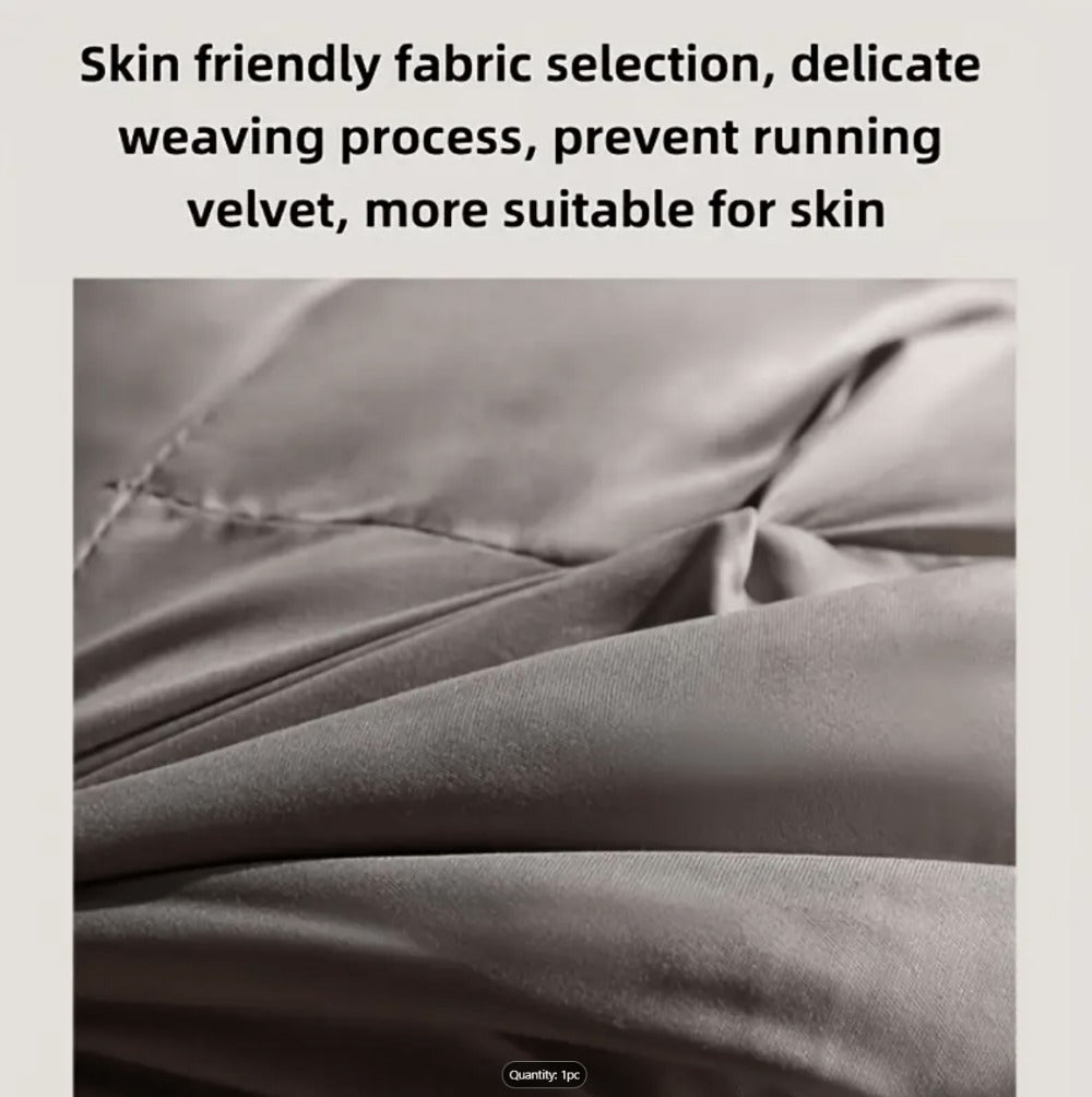Soft Polyester Fiber Bed Pillow with Satin Cover and Zipper in White or Gray, One or Four-Pack Options