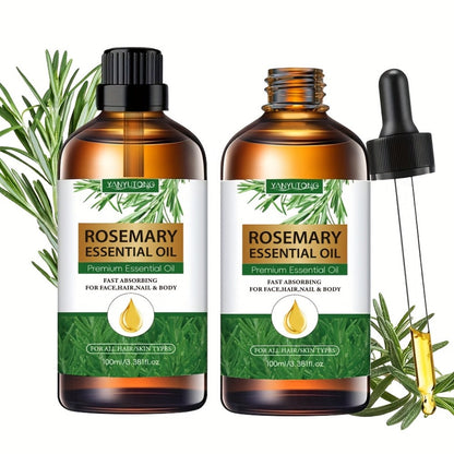 Essential Oil Rosemary External-Use Dropper Bottle with 1-Piece, 2-Piece or 1.01oz Listed Options