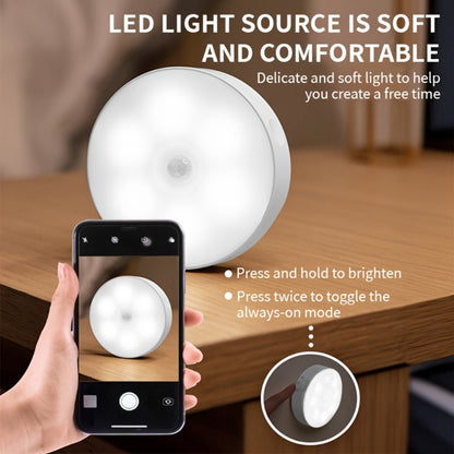 Night Light Motion and Light Sensor 6-Pack with USB Rechargeable Power in Warm White or White LED Options