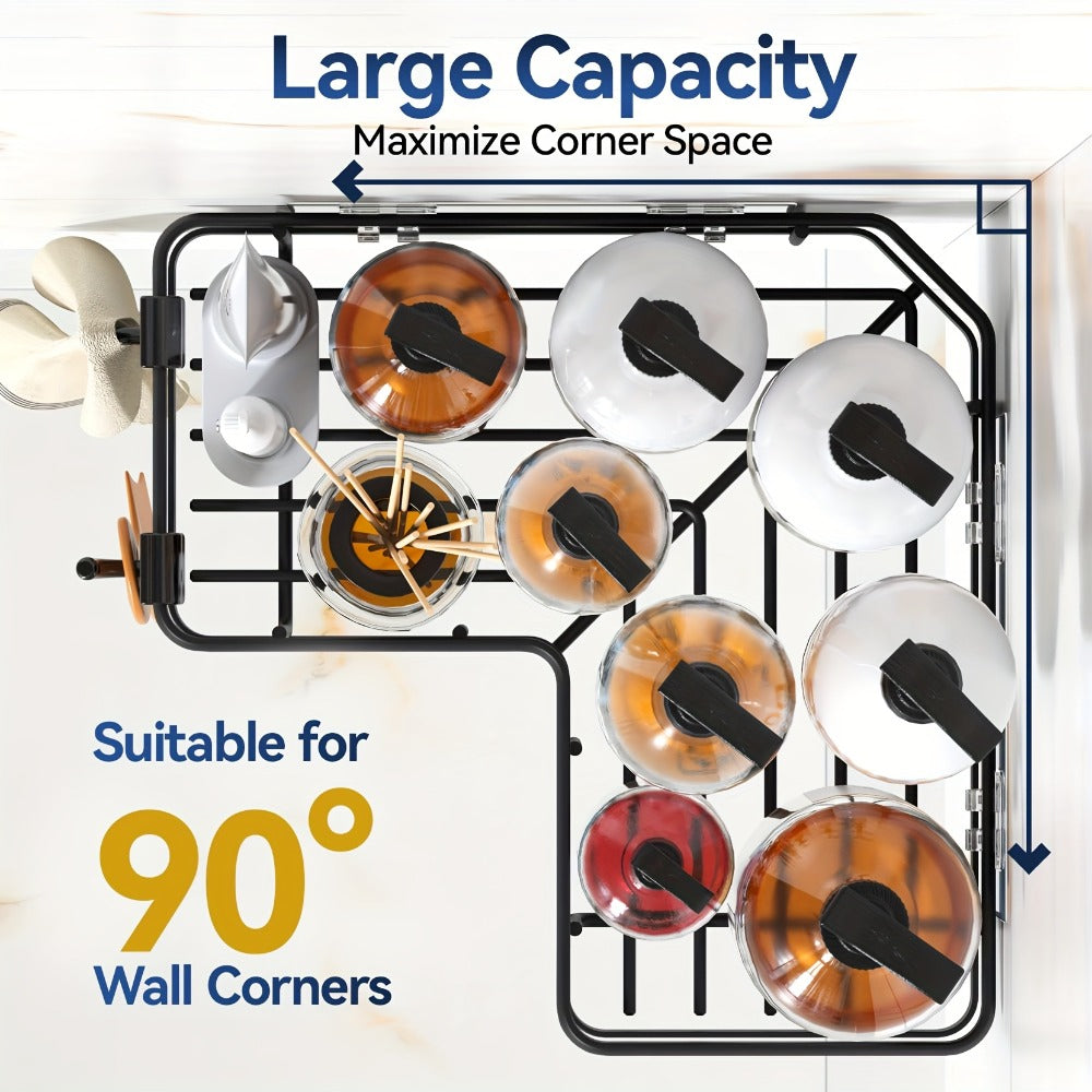 Five-Piece Corner Shower Caddy Set with Soap Holder and Four Removable Hooks in Seven Colors