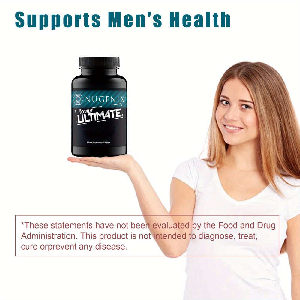 Natural Testosterone Booster for Men – Total-T Ultimate with D-Aspartic Acid, Horny Goat Weed, Tribulus, Maca & Stinging Nettle | Energy, Mood & Muscle Health Support | 1 or 3 Bottle Pack