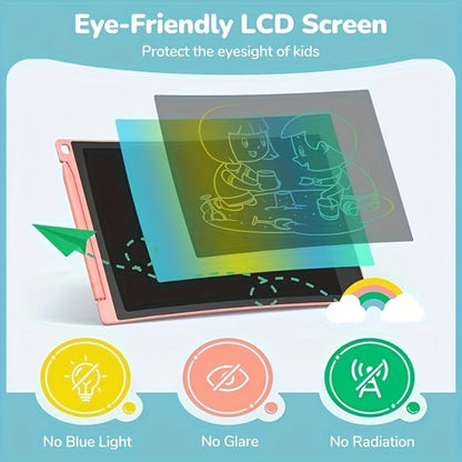 LCD Writing Tablet 4 Pack 8.5 Inch Colorful Doodle Board Reusable Electronic Drawing Pad Educational Toy for Kids Ages 3-6 Boys Girls Home School Travel Gift