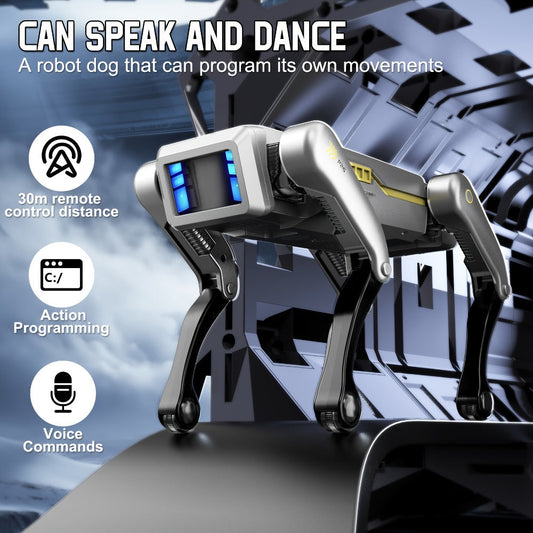 Robot Dog Toy with AI Voice Control & RC Remote – 2.4GHz 99Ft Range | App Programming | Dancing & Storytelling | Smart STEM Gift for Kids Boys Girls | Birthday Christmas Holiday Gift