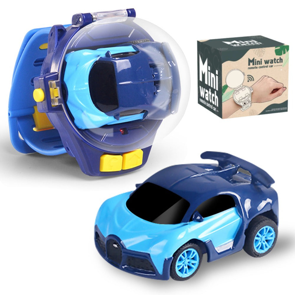 Remote Control Car, Mini Alloy Racer with Wearable Wrist Controller and Blue or Pink Finish for Smooth-Surface Driving