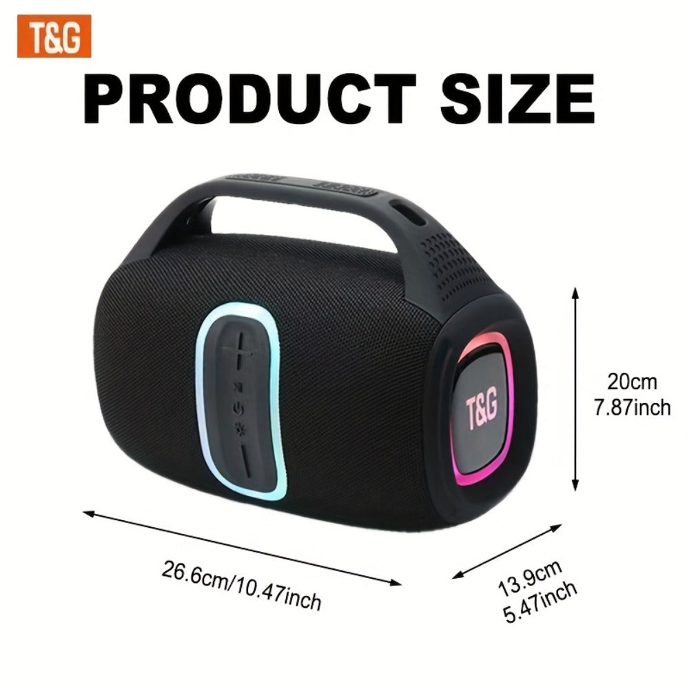 Portable Bluetooth Speaker TG674 with 30W Output, IPX4, 3600mAh Battery, TWS, Subwoofer and Handle