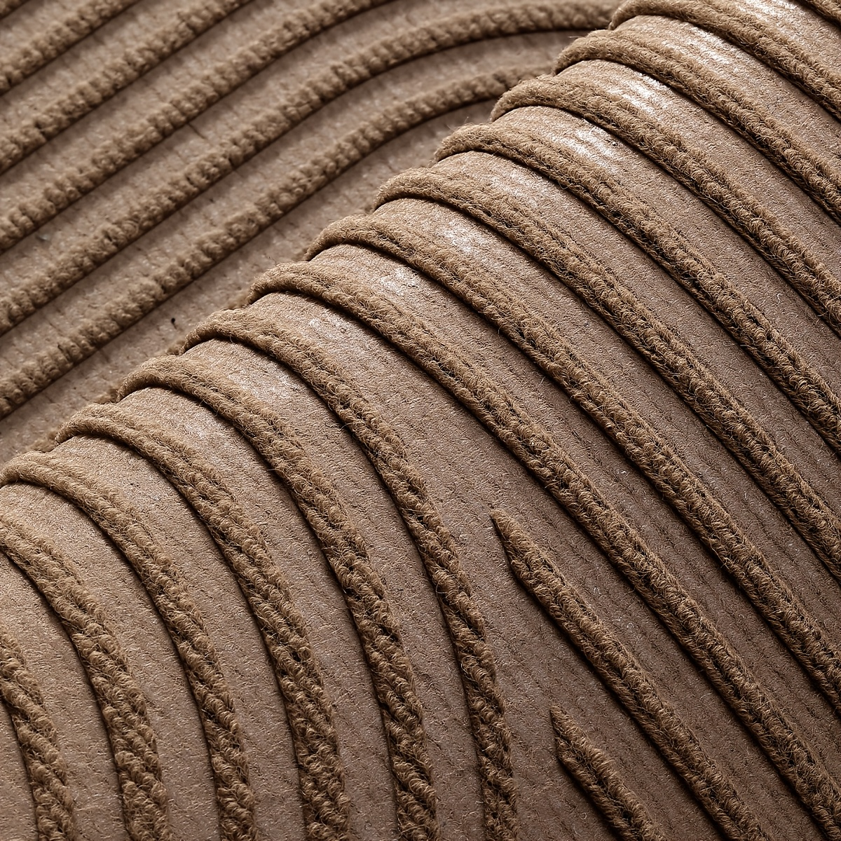 Time Arc Door Mat with Geometric Groove Pattern in Black, Gray or Brown and Two Rectangular Sizes