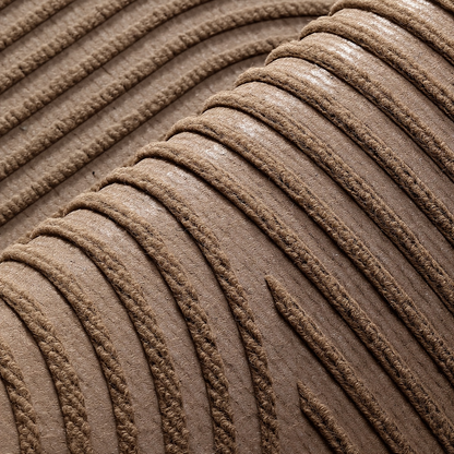 Time Arc Door Mat with Geometric Groove Pattern in Black, Gray or Brown and Two Rectangular Sizes