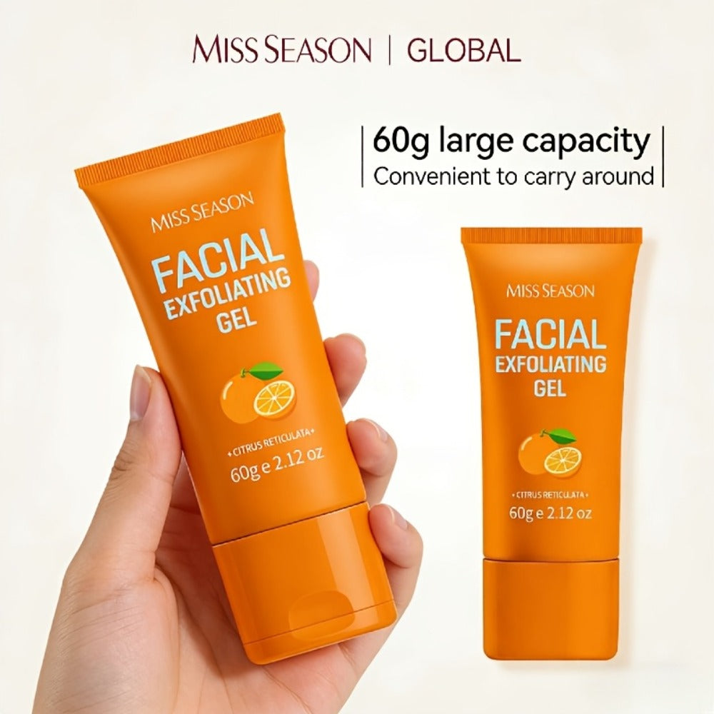 Facial Exfoliating Gel Two-Pack with Two 60g Orange Tubes, Flip-Top Caps and Face-or-Body Rinse-Off Format