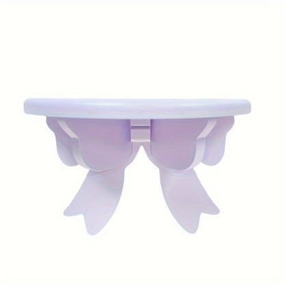 Bow-Shaped Floating Wall Shelf with 20 x 13 cm Pictured Size in Blue-and-Pink or Pink Options