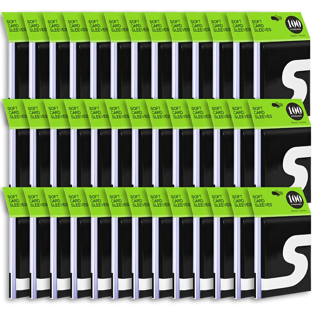 Clear Soft Trading Card Sleeves in 700, 1500, 2200, 3800 or 5400-Count Bulk Packs for Adult Collectors