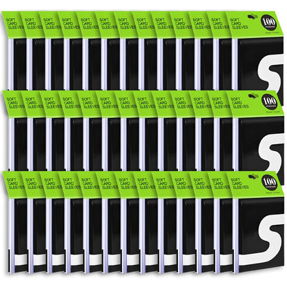 Clear Soft Trading Card Sleeves in 700, 1500, 2200, 3800 or 5400-Count Bulk Packs for Adult Collectors
