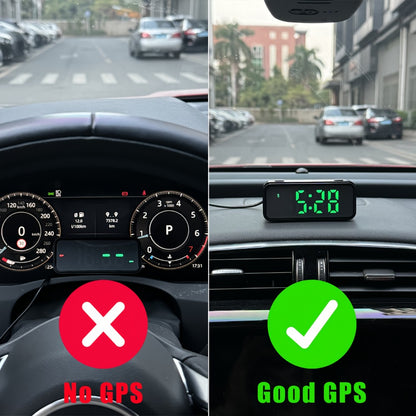 GPS HUD Speedometer Head Up Display - Digital Car Speed Meter Plug & Play, KMH MPH Switch, Multi-Color Display for All Vehicles, No Battery Needed