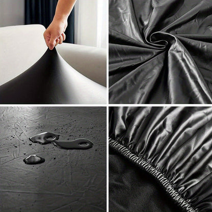 Chair Cover Set of 4 or 6 Stretch PU Leather Dining Slipcovers in Nine Available Color Choices