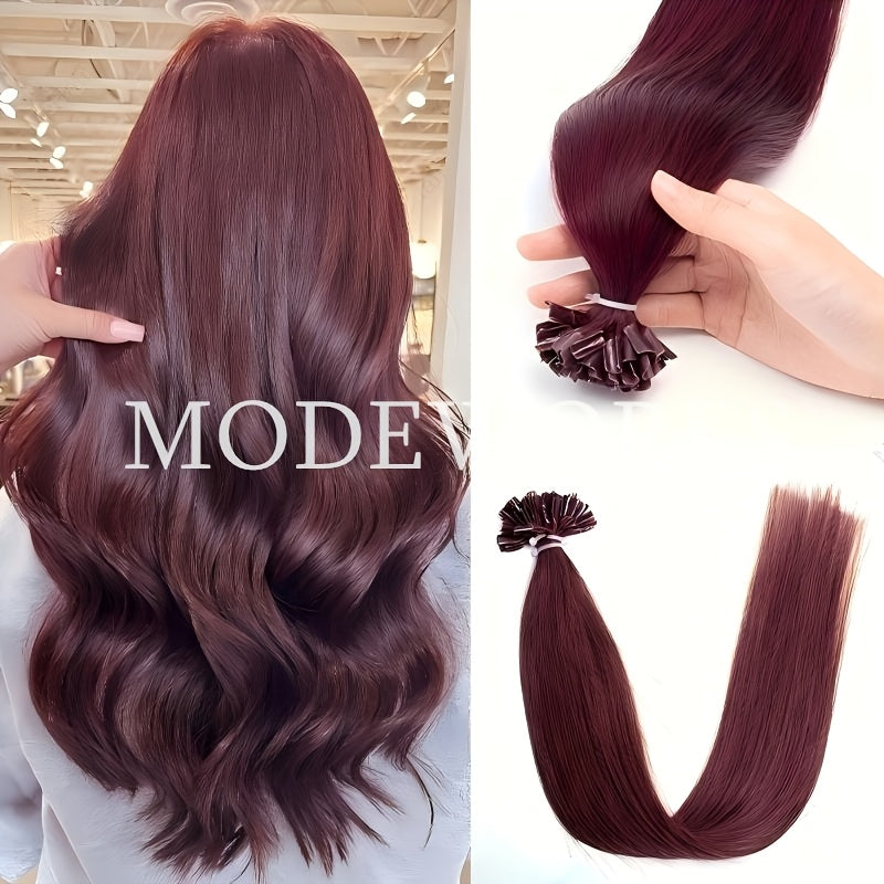U-Tip Wavy Hair Extensions in 12, 14, 16, 18 or 20 Inch Lengths and 11 Protected Color Labels
