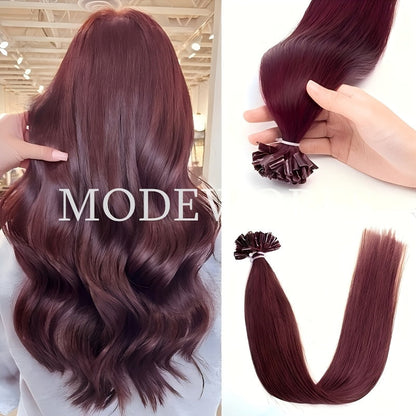 U-Tip Wavy Hair Extensions in 12, 14, 16, 18 or 20 Inch Lengths and 11 Protected Color Labels