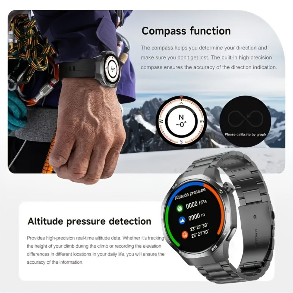 Smart Watch Hexagonal-Bezel 1.83-Inch Display with Wireless Calling, Custom Faces and Four Styles