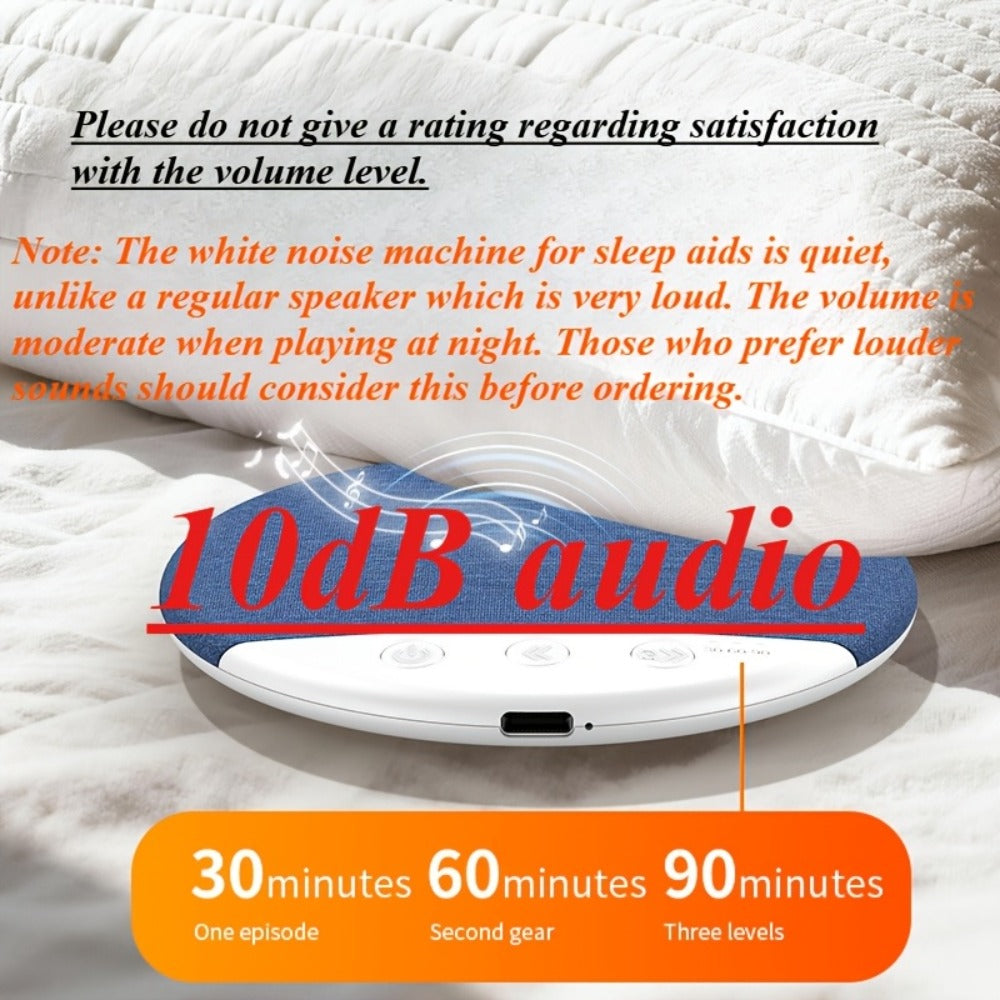 Ultra Slim Under Pillow Sleep Speaker with White Noise, Bluetooth 5.4 Pillow Headphones for Side Sleepers, 30/60 Min Auto Sleep Timer, Lightweight Bone Conduction Sound Design for Sleeping, Insomnia Relief & Relaxation – Blue