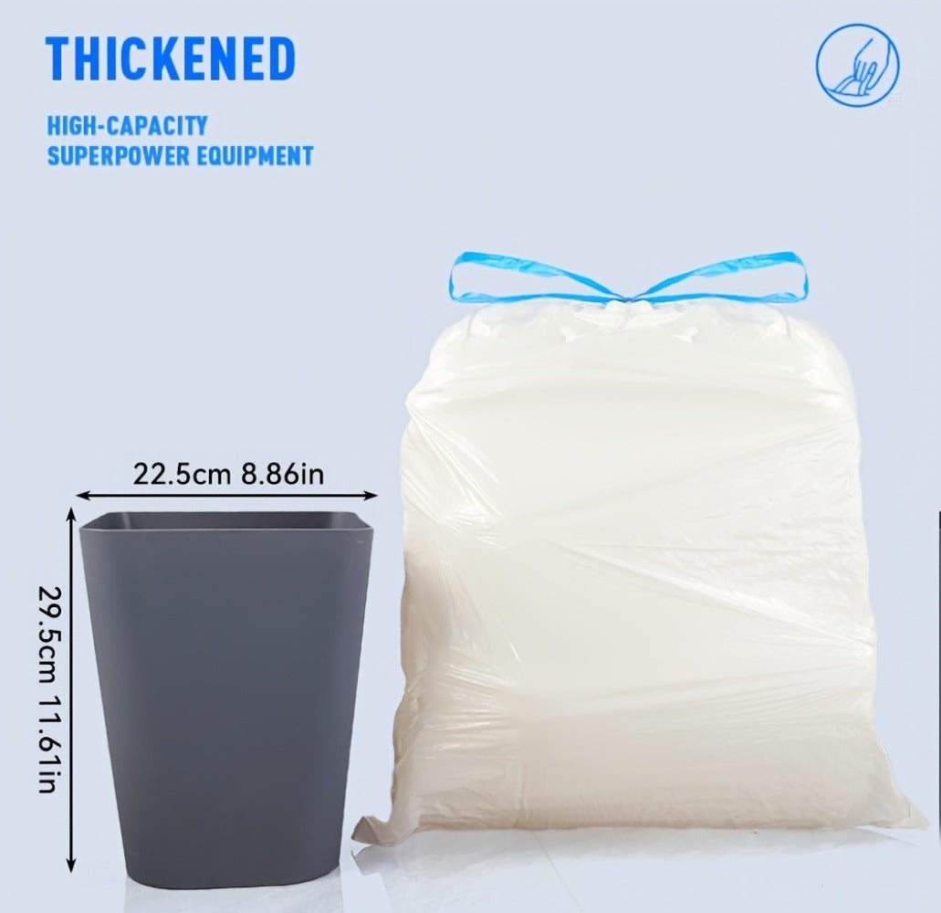 13-Gallon Scented Drawstring Trash Bags, 150-Count Pack in Three 50-Bag Rolls with Blue Ties