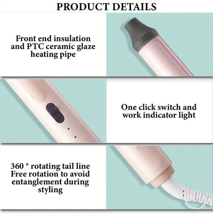 9mm Mini Curling Iron Rapid Heating for Ultra-Fine Curls Teddy Curls Water Waves & Bangs, Travel Curling Wand for Men & Women, Compact Small Barrel Hair Curler for Tight Curls Airy Bangs Holiday Gift