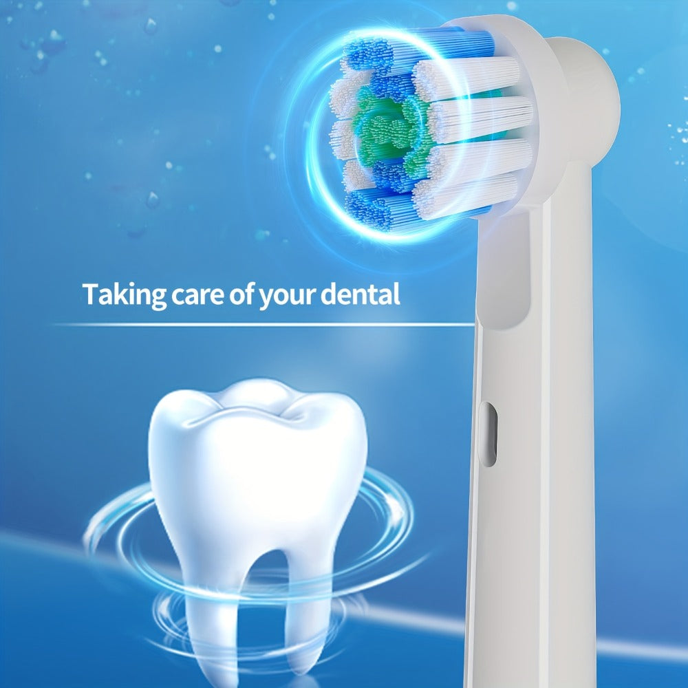 Electric Toothbrush with Three Modes, Four Round Brush Heads, 600mAh Battery, Smart Timer and IPX7 Rating