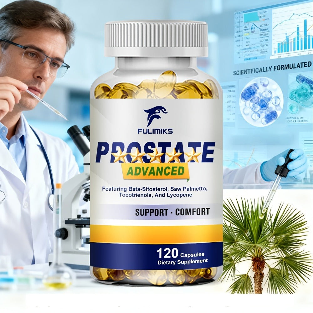 Dietary Supplement Saw Palmetto Extract and Zinc Capsules in a Men’s Formula, 120 Count for Daily Supplement Routines