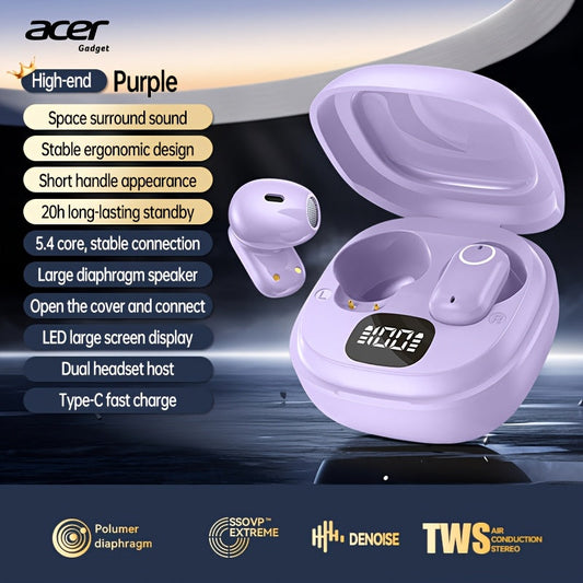 Wireless Earbuds Acer Sports TWS with 50-Hour Standby, Low Latency and Touch Control in Three Colors