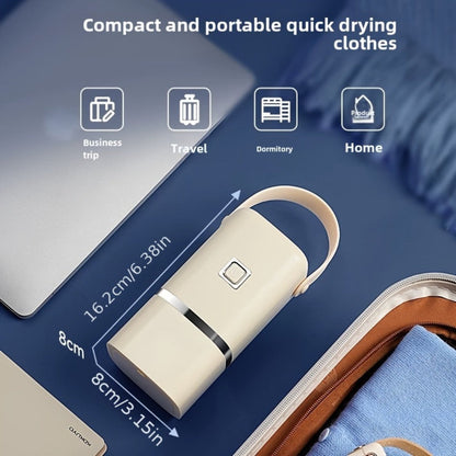 Travel Clothes Dryer with Fold-Out Fabric Bag, One-Piece Checkout Configuration and Hanging Strap