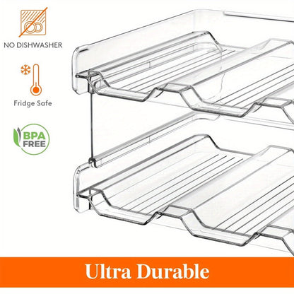 Water Bottle Rack Kitchen Organizer Stackable Plastic Holder with 5, 6, 8, 9, 11 or 12-Bottle Options