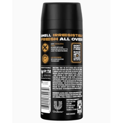 AXE Assorted Body Spray Six-Pack with 150ml Black Aerosol Cans and Mixed Scent Variety Pack