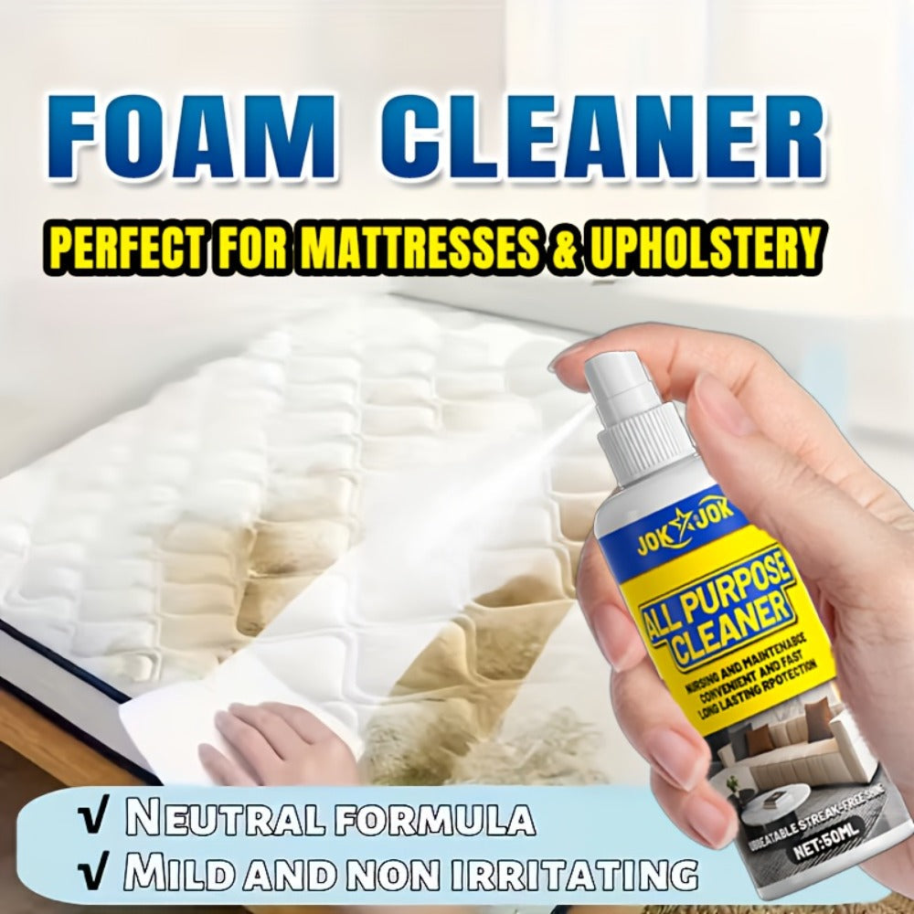 Dry Cleaning Spray for Sofa, Carpet & Leather – Waterless Fabric Stain Remover Spray with Glycerin, Quick Upholstery Cleaner Safe for Indoor Furniture, Bedroom & Living Room Use