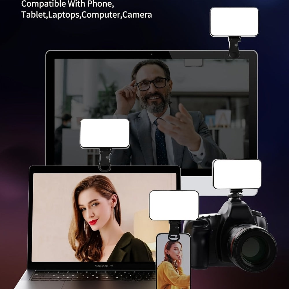 Clip-On LED Fill Light for Phone Laptop Tablet Mini Portable Selfie Light for Video Conferencing for an Everyday Personal Care Routine