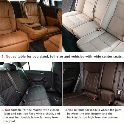 Car Seat Cushion Plush Plaid – Memory Foam, Non-Slip, Soft & Breathable, Universal Fit, Hand Washable, Front & Rear Options (Black / Khaki)