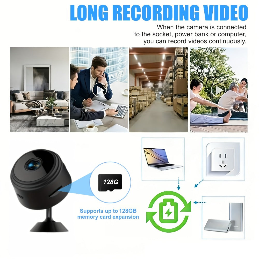 Indoor Security Camera 4-Pack with 1080P Video, 150° Adjustable Rotation, Night Vision and WiFi Connection