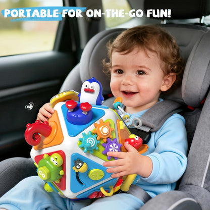 21-in-1 Toddler Busy Board Activity Cube – Early Educational Sensory Toy for Boys & Girls Ages 1-3 | Travel Toy | 1st Birthday & Christmas Gift for Kids