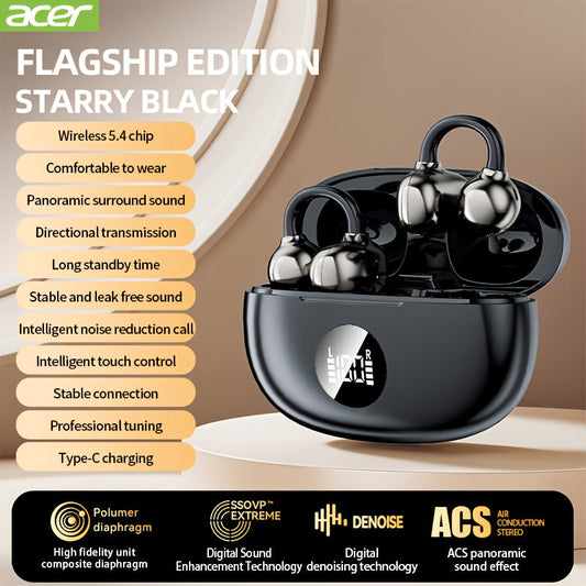 Wireless Earbuds Acer ENC Earhook TWS with LED Case, Semi-Open Back and Touch Volume in Three Colors