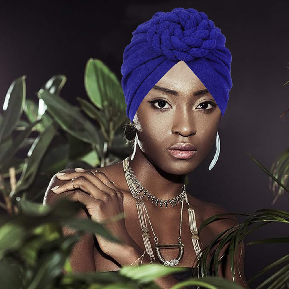 Five-Piece Braided Turban Headband Assortment in the Protected Mixed-Color Checkout Set for Styling