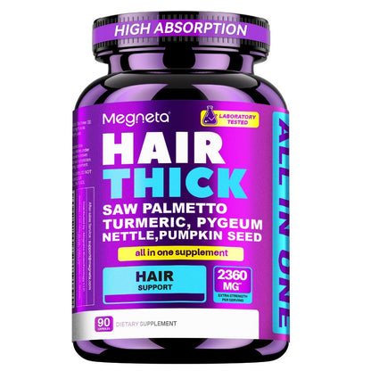 Hair Loss Supplement for Women 90 Capsules, Biotin, Collagen, Keratin, Saw Palmetto & Curcumin Multivitamin Formula for Hair Growth