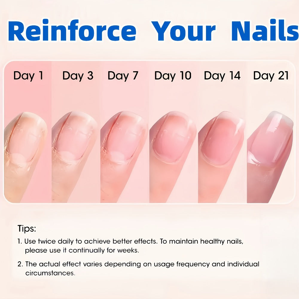 Colored Nail Hardener Set Pink White Yellow - Fast Drying 15ml Nail Strengthener for Weak Splitting Brittle