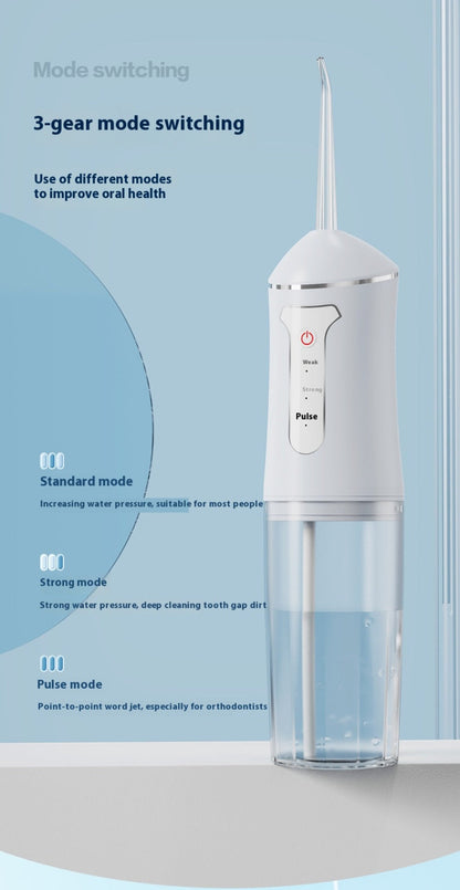 Water Flosser Cordless Three-Mode Design with Four Nozzles, USB Charging and Four Color Options