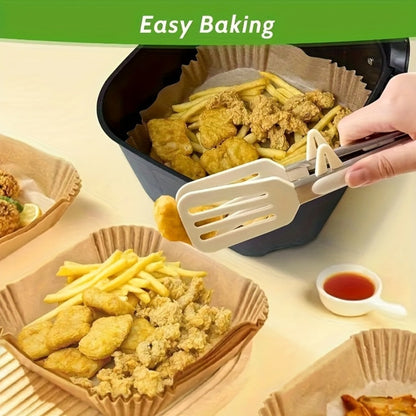 Air Fryer Parchment Paper Liners 250pcs - Non-Stick Disposable Square Liner Sheets for 5-8QT Air Fryer Basket Baking Roasting Microwave Unbleached