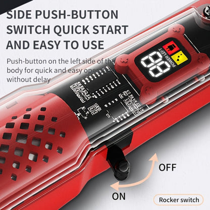 Retro Transparent Hair Clippers for Men – Electric Trimmer with LCD Display, USB Rechargeable Beard Clipper for Pompadour Fade Styles, Cordless Home Barber Tool, Red Black Blue