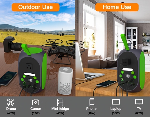Solar Generator 120W LiFePO4 Battery 99.84Wh Portable Power Station with 30W Foldable Solar Panel AC DC USB Type-C for Camping Hiking Emergency CPAP Laptop