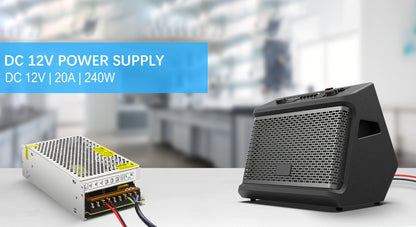 12V 20A 240W Switching Power Supply AC to DC Converter 110V 240V Input Regulated Adapter for LED Strip Lights 3D Printer CCTV Camera Ham Radio Audio Amplifier LCD Monitor