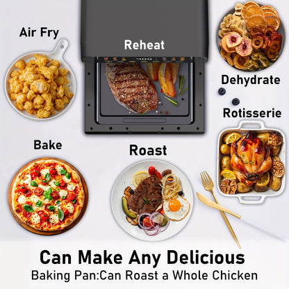 12Qt Air Fryer Convection Oven with Viewing Window, Touchscreen Panel, 12 Function Icons and Two Colors