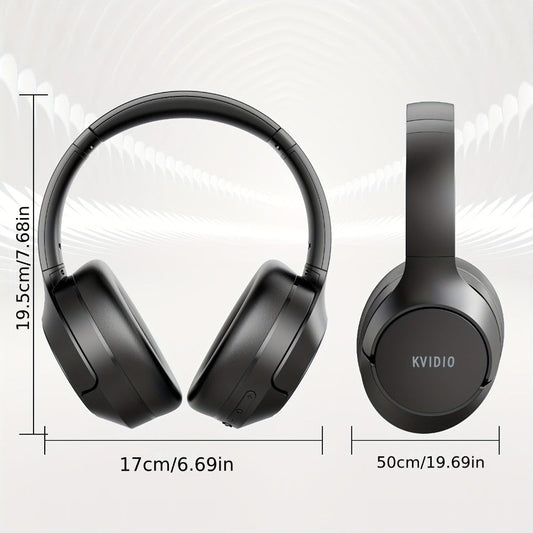 70H Hybrid ANC Over-Ear Headphones Wireless with Mic – Dual Device Connection 40mm Hi-Res Deep Bass Foldable Lightweight Type-C for Home Office Travel Black