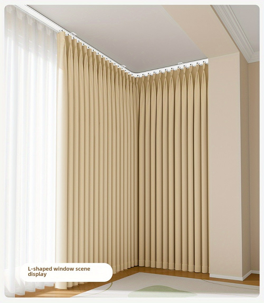Flexible Curtain Rail Track – Bendable PVC Ceiling Mount Curtain Rod for Bay Window, Bathroom & Home Decor, Trim-to-Fit Monorail Curtain Track System