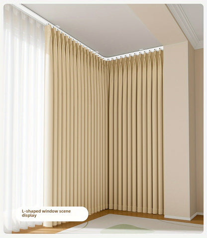 Flexible Curtain Rail Track – Bendable PVC Ceiling Mount Curtain Rod for Bay Window, Bathroom & Home Decor, Trim-to-Fit Monorail Curtain Track System
